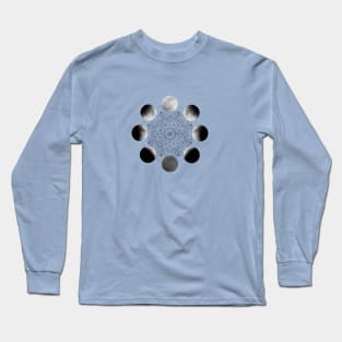 Moon Phase Mandala Long Sleeve T-Shirt